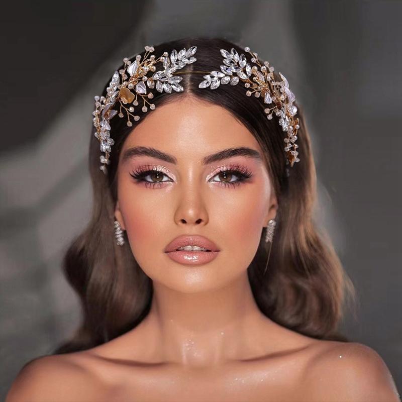 Luxurious Bridal Wedding Headwear Girls Headbands Fashionable Bridal Hairband for Wedding Elegances