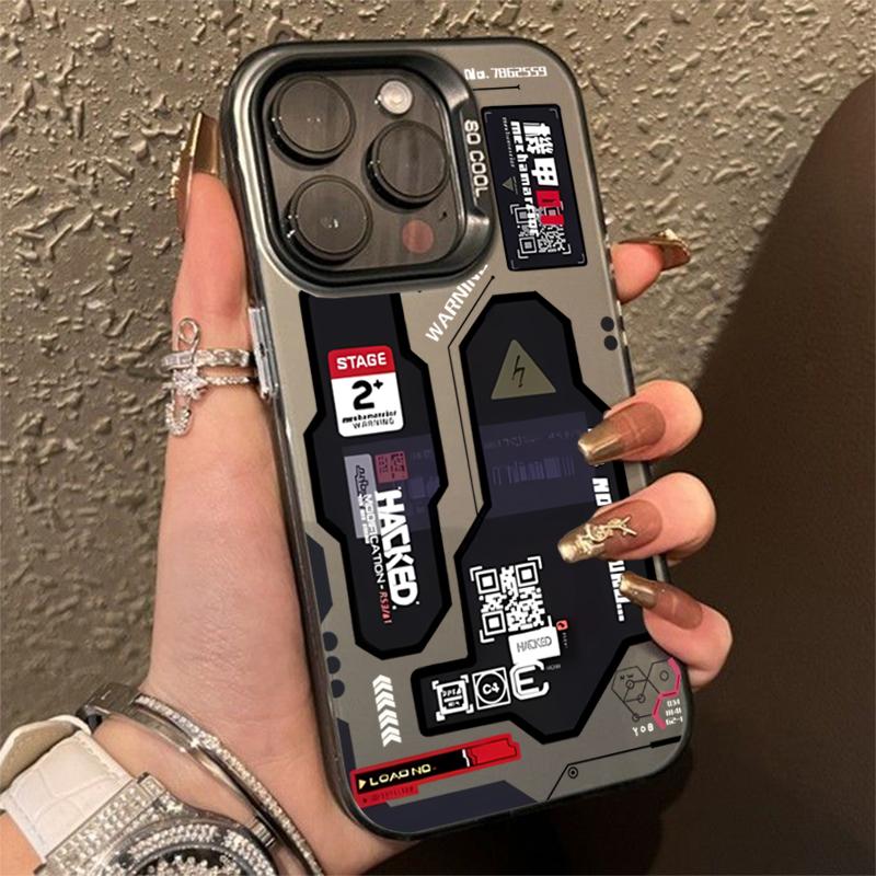 Mecha-Style Graffiti Phone Case for Xiaomi Redmi Note 7 8 9 9S 10 11 12 13 14 Pro Plus 4G 5G Anti Fall Matte Back Cover