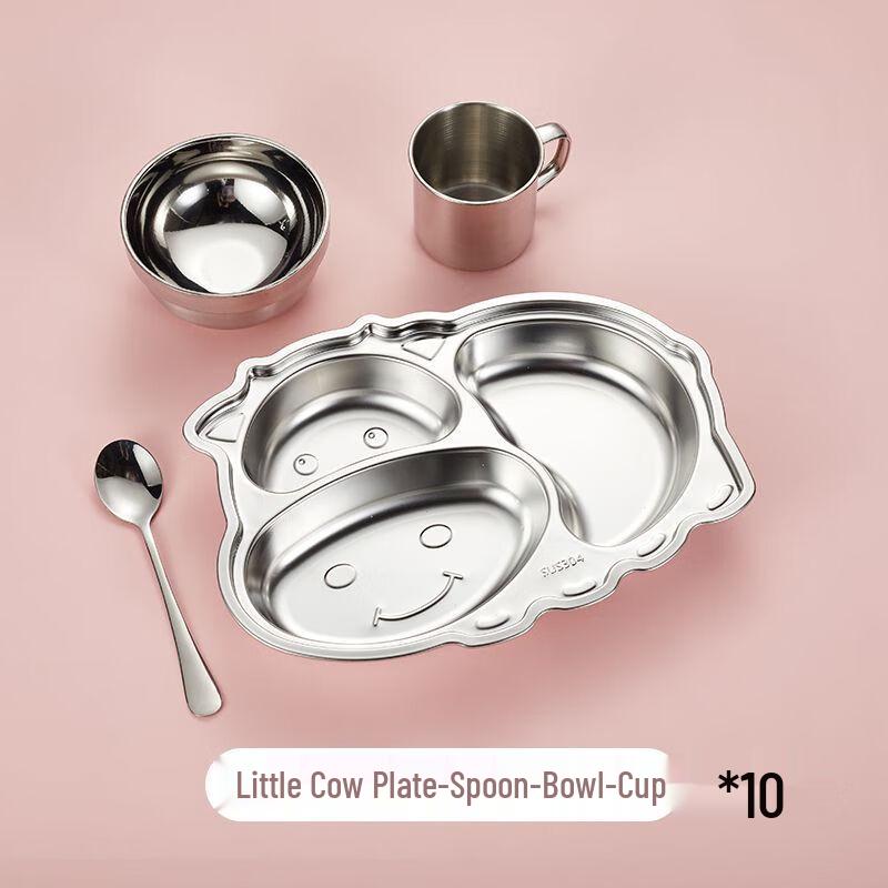 Kinder 304 Edelstahl geteilte Essteller Set