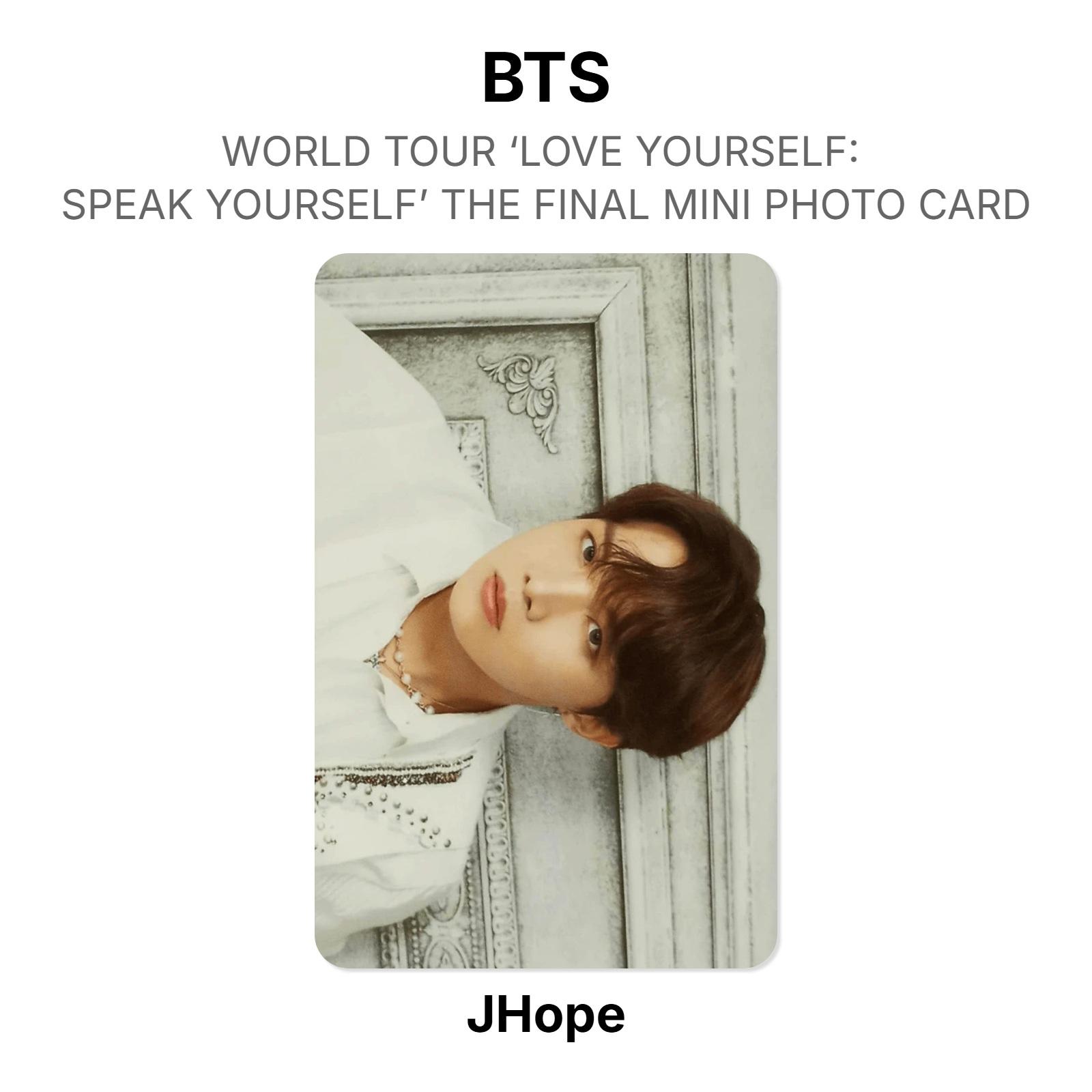 BTS МИРОВОЙ ТУР ‘LOVE YOURSELF: ГОВОРИ САМ ФИНАЛЬНАЯ МИНИ-ФОТОКАРТОЧКА Официальная фотокарточка J-Hope
