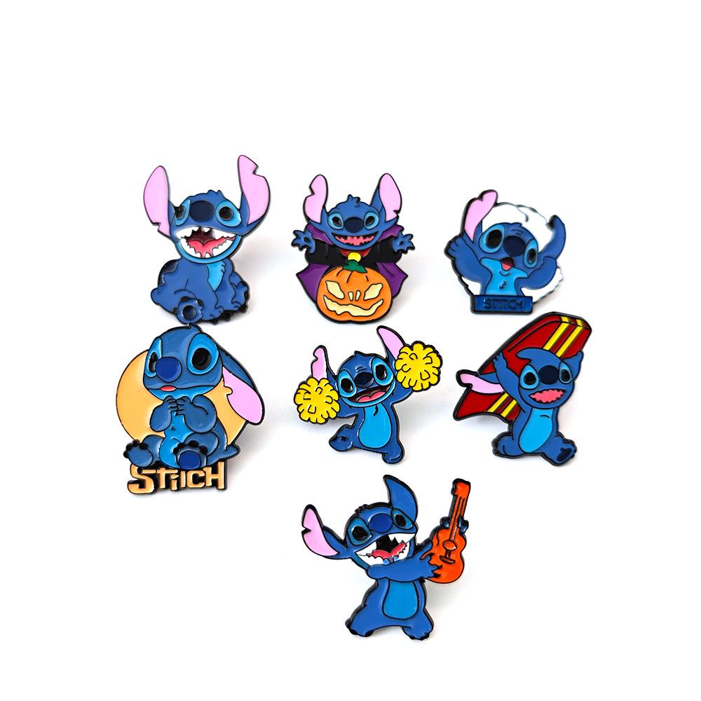 Stitch Cartoon Brooch - Lilo & Stitch Metal Badge Accessories for Clothes and Bags