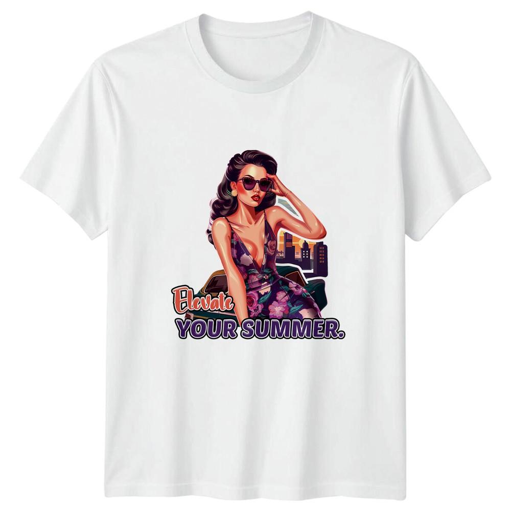Elevate Your Summer TShirt Retro Unisex Summer Tee S