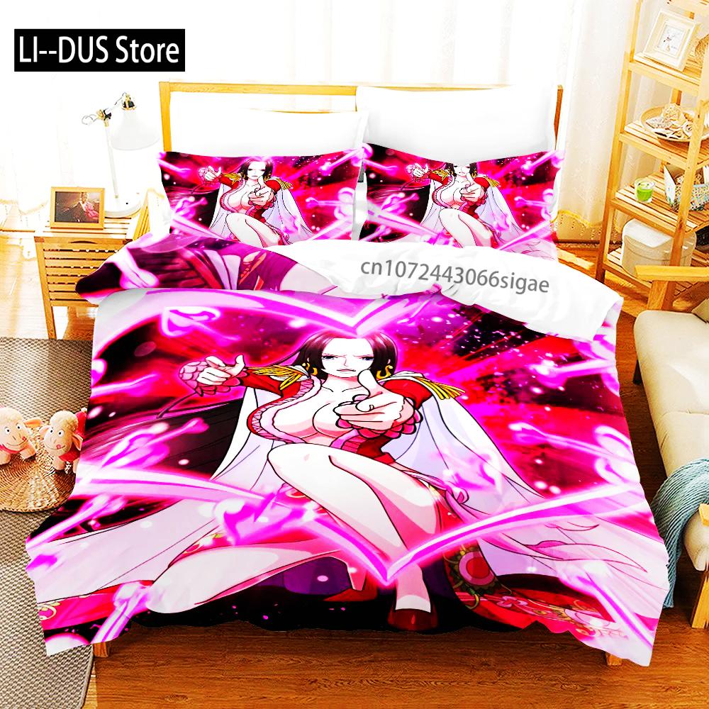 Boa Hancock Sängkläder Set Enkel Twin Full Queen King Size Queen Kejsarinna Sängset Vuxen Pojkar Sovrum Påslakan Set 3D-tryck
