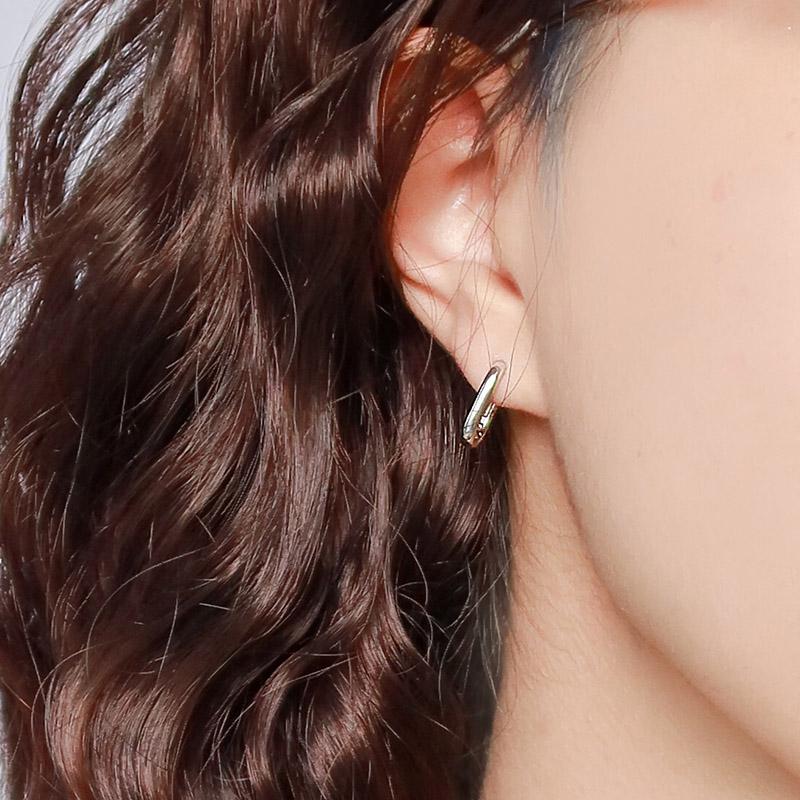 Prevent Allergy Silver Color Stud Earrings France Fashion Vintage Handmade U-Shape Circle Bride Jewelry Gifts