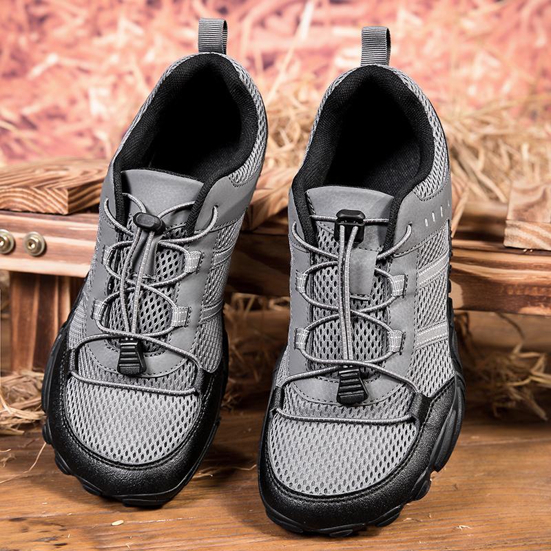 

Обувь большого размера с широким носком для мужского активного отдыха, походов и велоспорта, повседневная спортивная обувь, шнурки, противоскользящая резиновая подошва, обувь Yijiao 43