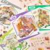 6/8in1 Kawaii Traumhaus 3D Cartoon Miniatur Szene Stickerbuch DIY Scrapbooking Stapelspiel Sticker Kinder Festival Geschenk