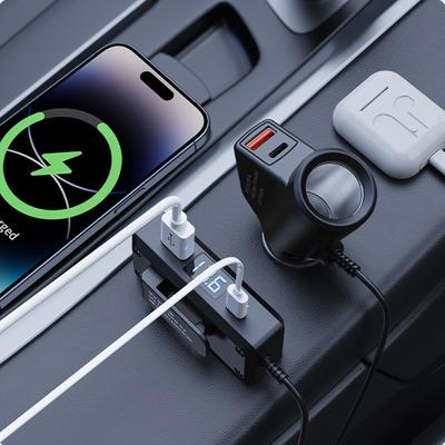 Usb Car Charger Multi Functional Portable QC3.0 PD Car Mobile Phone Charger For Vehicles Truck RV Sedan Automotive Smartphone