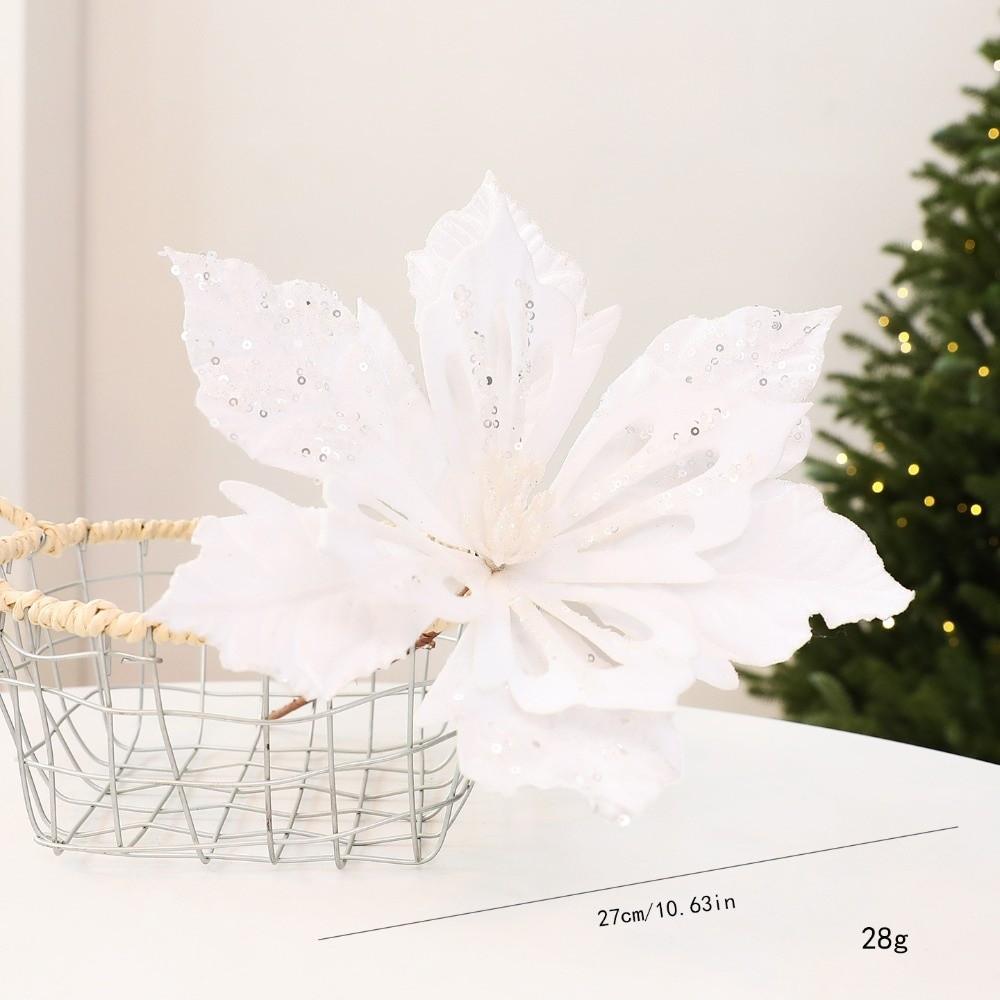 DIY Decoration Fake Flower Fabric Plastic Xmas Tree Decorations  Christmas Gift