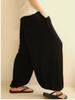 Yoga and Tai Chi Relaxed Silhouette [phalatina] Pants, Spring/Summer, Lightweight, Fit, Comfortable, Sweat-Proof, Sporty, Easy-Movement (01. Black,