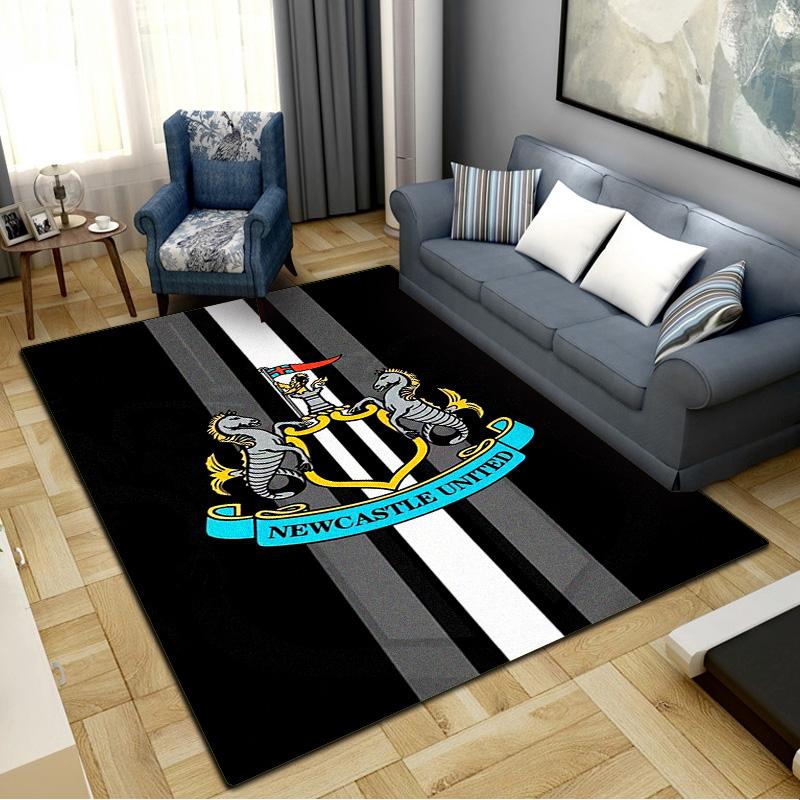 Tappeto Newcastle United per Soggiorno Camera da Letto Casa Decorazione Divano, Tappetino Antiscivolo per Giochi Bambini
