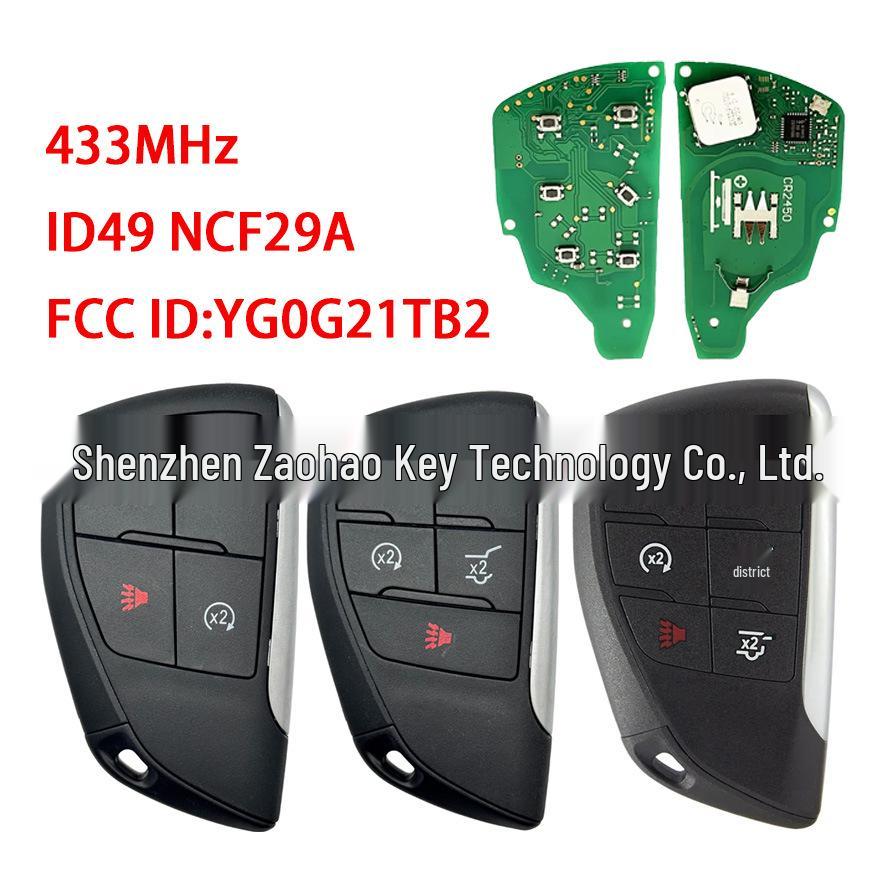 Remote Key 433MHz for Chevrolet, Buick & GMC (FCC ID: YG0G21TB2)