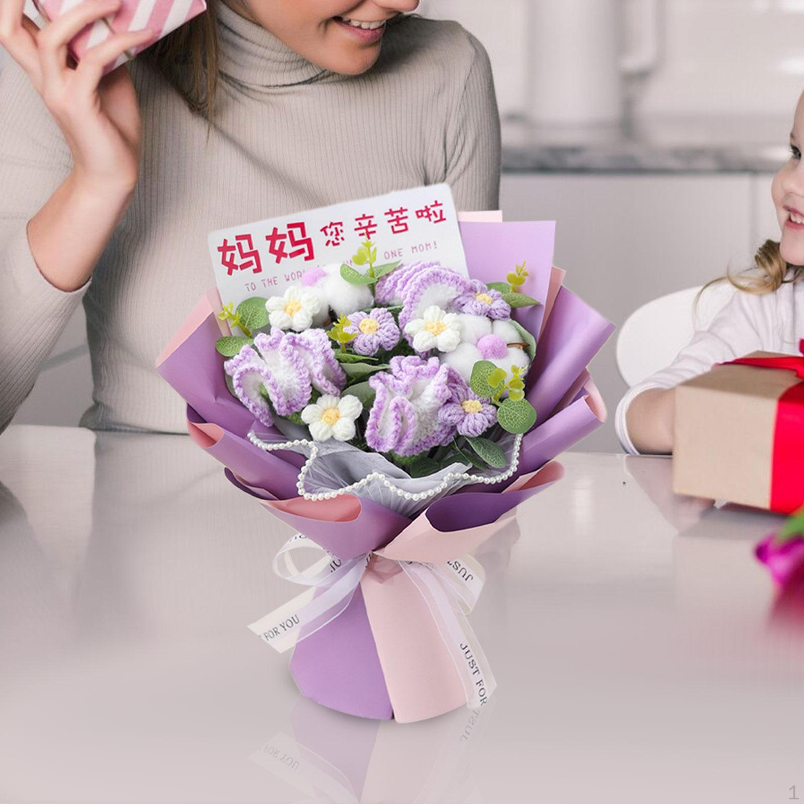 

Beautiful Crochet Floral Arrangement to Celebrate Mother s Day Purple Carnation
