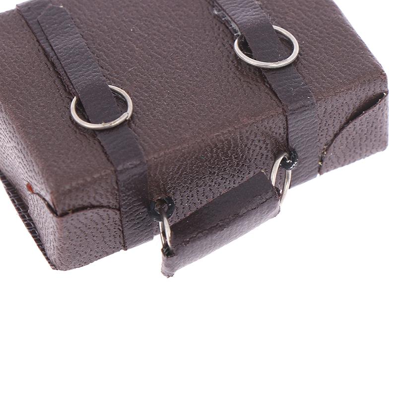 1:12 Miniaturní kufřík pro panenky Vintage dřevěný kufřík Mini úložný box