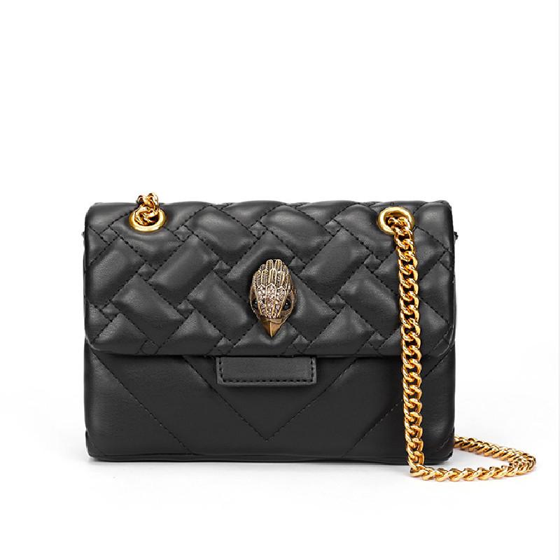 

Kurt Black Geiger Crossbody Bag Chain Rhomboid Grid Eagle Head Decorate Gift золотой