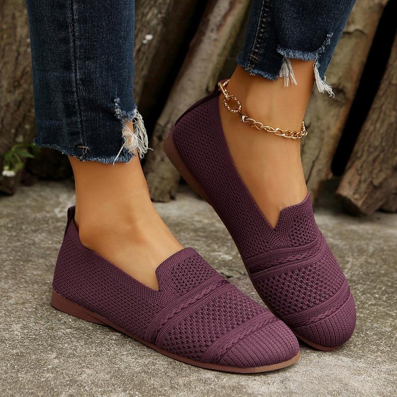 

Новые модные летние сетчатые туфли с квадратным носком, дышащие женские туфли, модные повседневные туфли на плоской подошве для женщин, кроссовки Zapatos Mujer 37 фиолетовый
