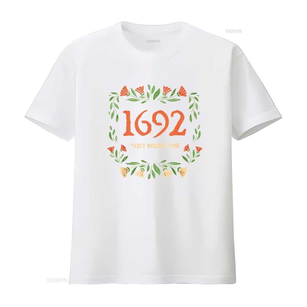1692 They Missed One T Shirt Vintage Washed Top For Everyday Wear Unisex Graphic Stylish Slightly Streetwear Homme Soft Casual