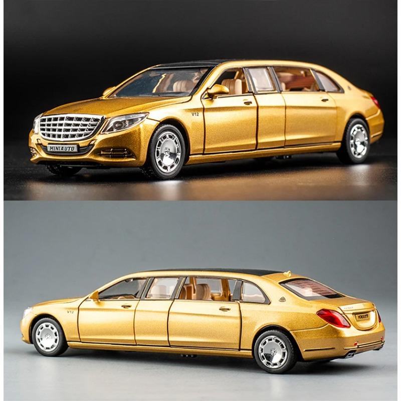 1/32 Toy Car Benz Maybach S650 Extended Edition Metal Toy Alloy Car Diecasts & Toy Vehicles Car Model Light Sound Toys for Children