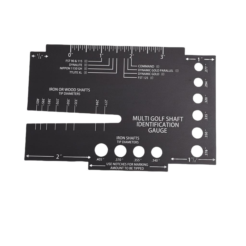 Multi Golf Shaft Size Tip Identification Ruler Template Tool Heavy Duty Aluminum Multifunction Golf Shaft Inner