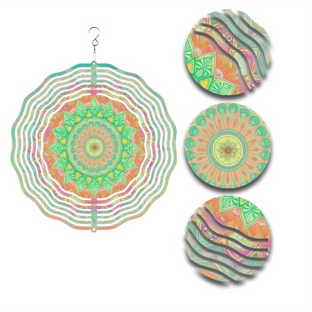 10 Inch Metal Kinetic Wind Spinner Garden Decor 360 Degree Rotating Hook No Electricity Needed Perfect for Balcony Yard Outdoor