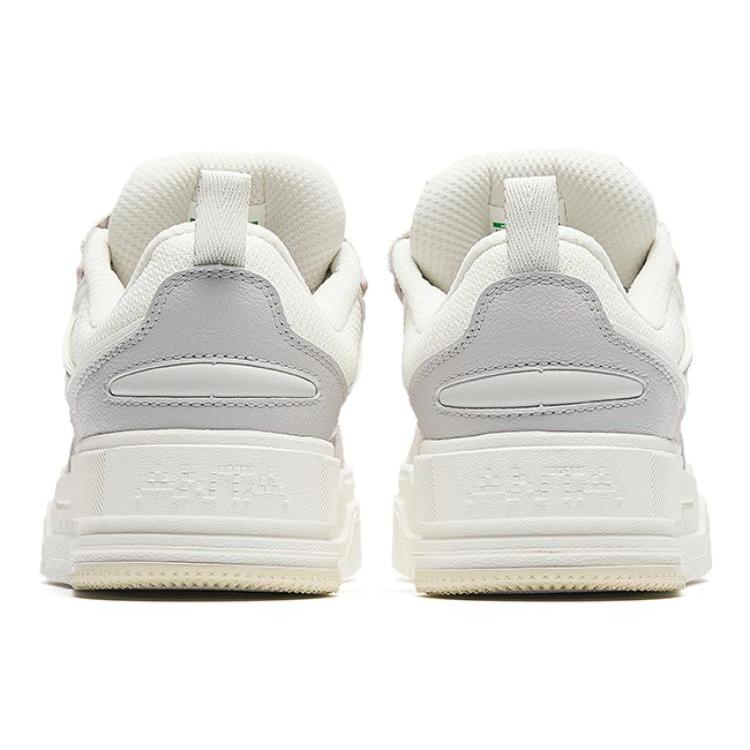 Anta Slightly Sweet Puffy Shoes Abrasion Resistant Low Top Skateboard Shoes Women's White Purple 922348001-4