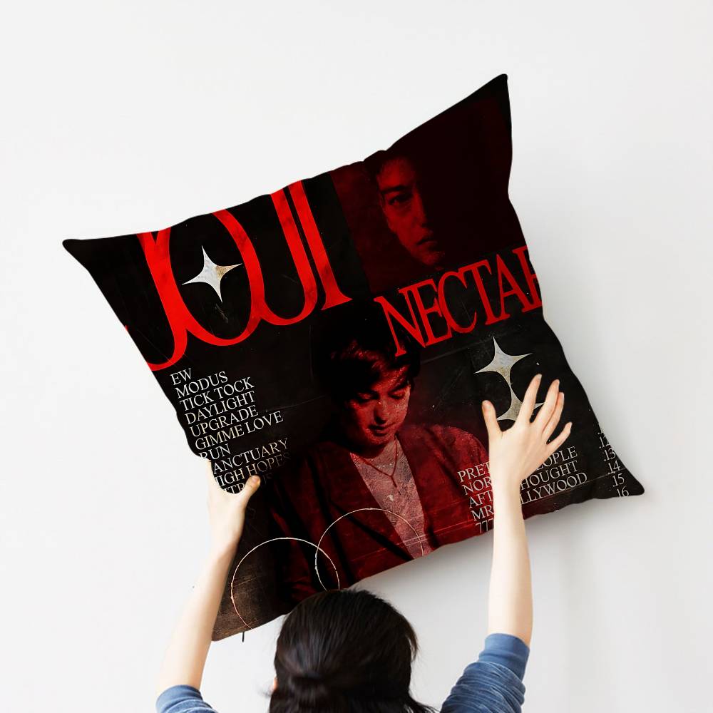 Singer Joji Pillow Covers Cartoon Sofa Decorative Home Double-Sided Printing Short Plush Cute Cushion Cover