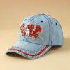 Shiny Rhinestone Cowboy Baseball Cap, Decorated With Glittering Crystal Stars / Heart-Shaped Embellishments. Adjustable Casual S