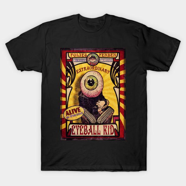 

Men Black Print T-shirt The Eyeball Kid No-Cut Transfer Paper Print Cotton Tshirt 2XL чорний