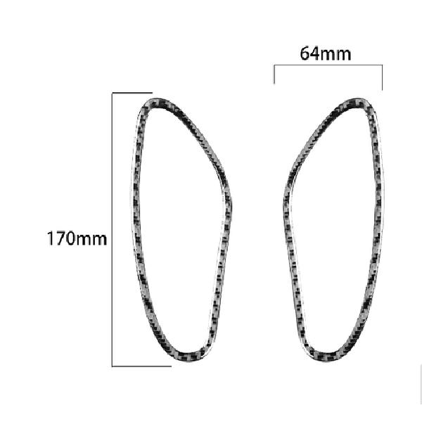 2Pcs Carbon Fiber Interior Front Door Handle Cover Trim For BMW 6 Series E63 E64