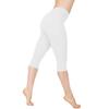 Womens Low Waist Yoga 34 Capri Pants Fitness Sports Gym Basic Leggings Shorts