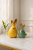 Charming Ceramic Rabbit Figurine with Long Ears - Perfect for Home & Party Decor
