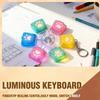 Relief Stress Keyboard Keychain 6 Keys Button Keyboard Clicker Toy Fidget Keychain  For Gifts
