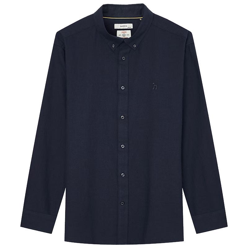 HAZZYS Men s Wool Blend Long Sleeve Shirt 48