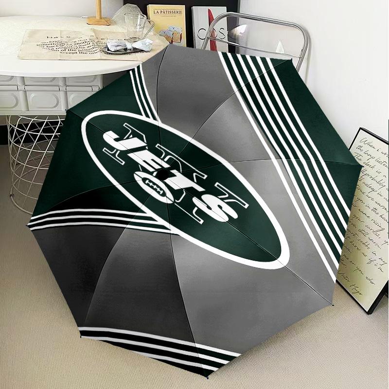 New York Football Logo Umbrella Folding Umbrella, Automatic Umbrella 8-Frame for Travel, Camping Use Gift for Halloween Christmas