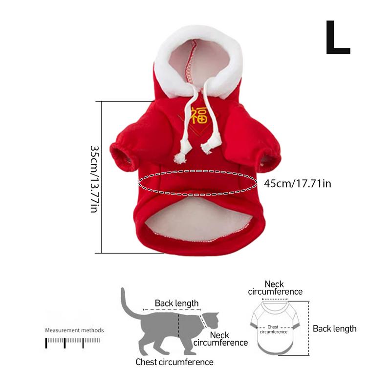 Warm Cat Clothes Dog Winter Sweater Soft Cotton And Polyester Puppy Cold Weather Coat Hooded Sweatshirts For Autumn Small Dogs
