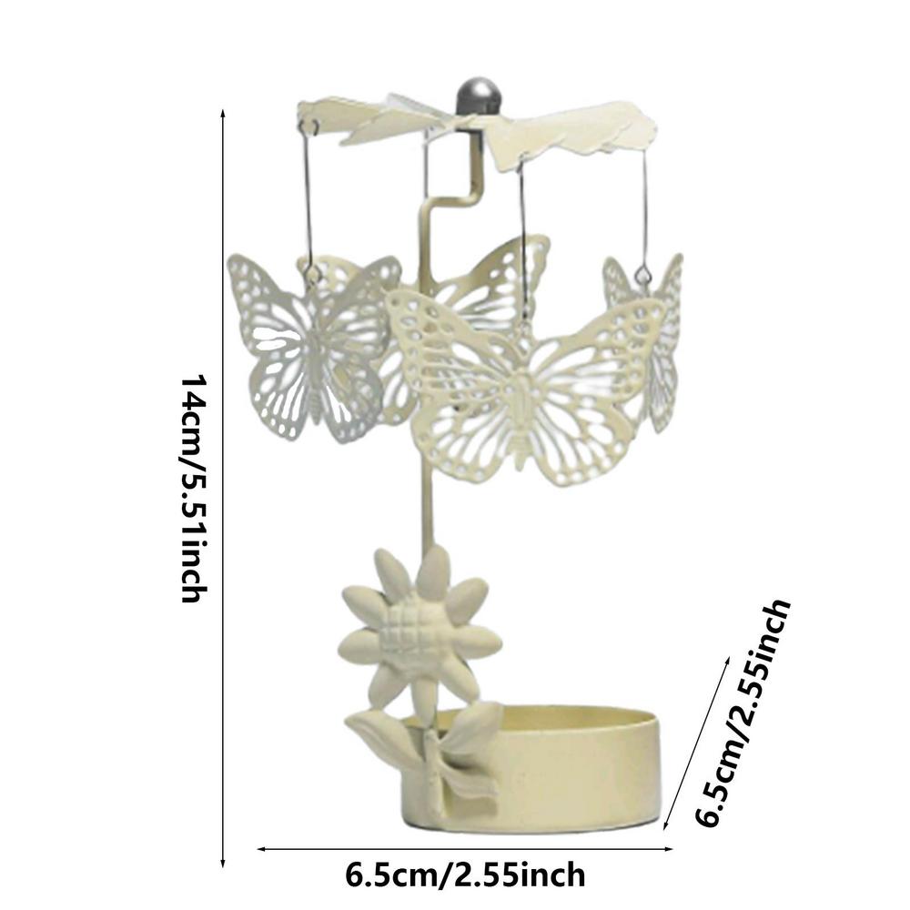 Drehbares Kerzenständer-Tablett Thermisches Rundes Tablett Drehbarer Kerzenständer Duftkerze Romantische Drehlaterne Tischdekoration