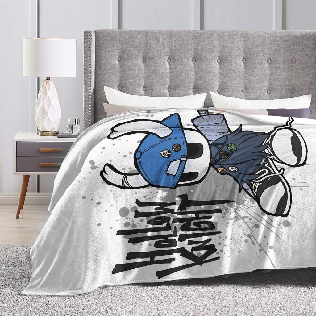 Hollow Knight Silksong Blanket Warm Funny Plush Throw Blanket For Kids Outdoor Flannel Bedspread Bed Cover