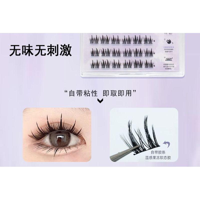 LuxeFlutter - Puppenauge Wispy Cluster Kleberfreie Falsche Wimpern