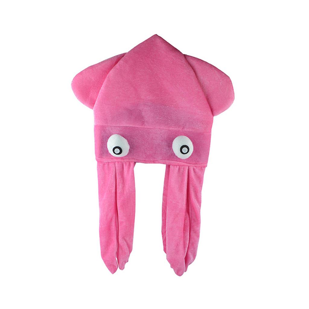 Squid Hat Soft Comfortable Flannel Funny Attractive Animal Hat Costume Accessory for Holiday Party