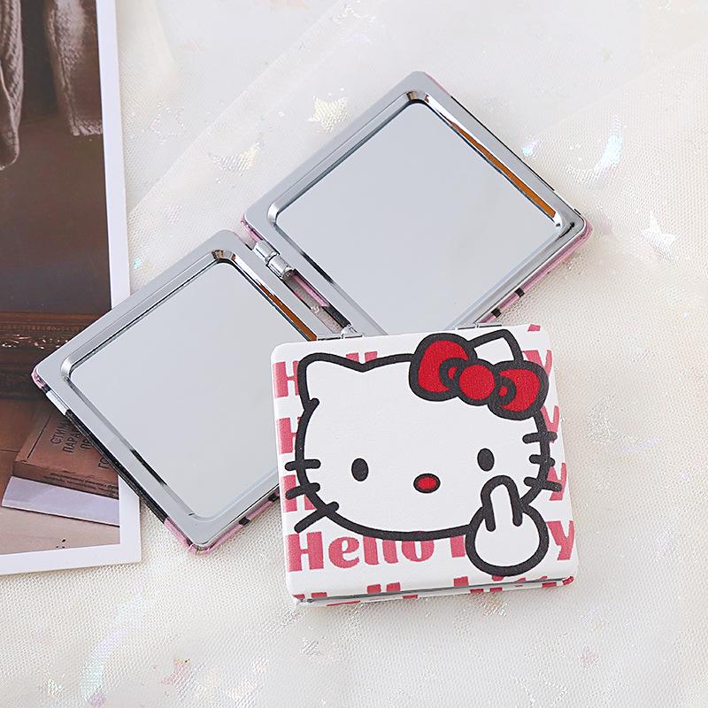 Sanrio Portable Foldable Makeup Mirror - Cute Cartoon Handheld Touch-Up Accessory