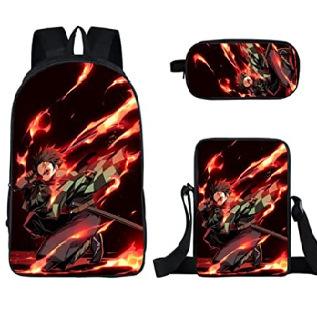 New Cartoon Super Moon Blade Three Piece Backpack Set for Primary and Secondary School Students