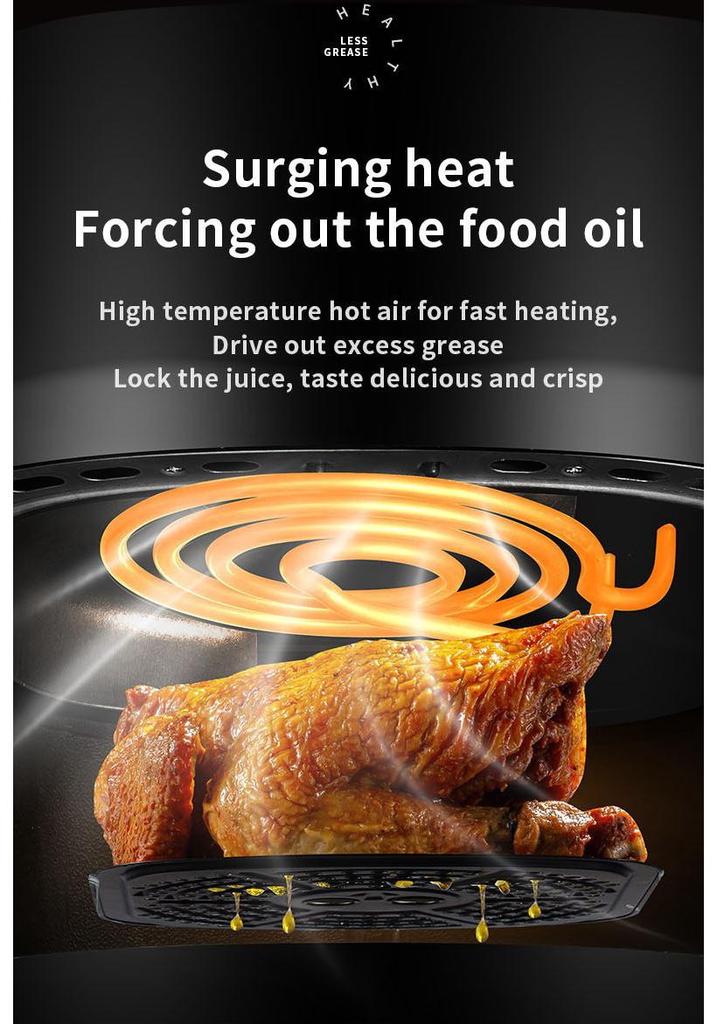 8L Multi-Functional Smart Touch Air Fryer Oven – Large Capacity Electric Fryer & French Fry Maker