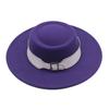 European and American fashion autumn and winter woolen top hat women, British retro temperament big-brimmed jazz hat women's concave felt hat