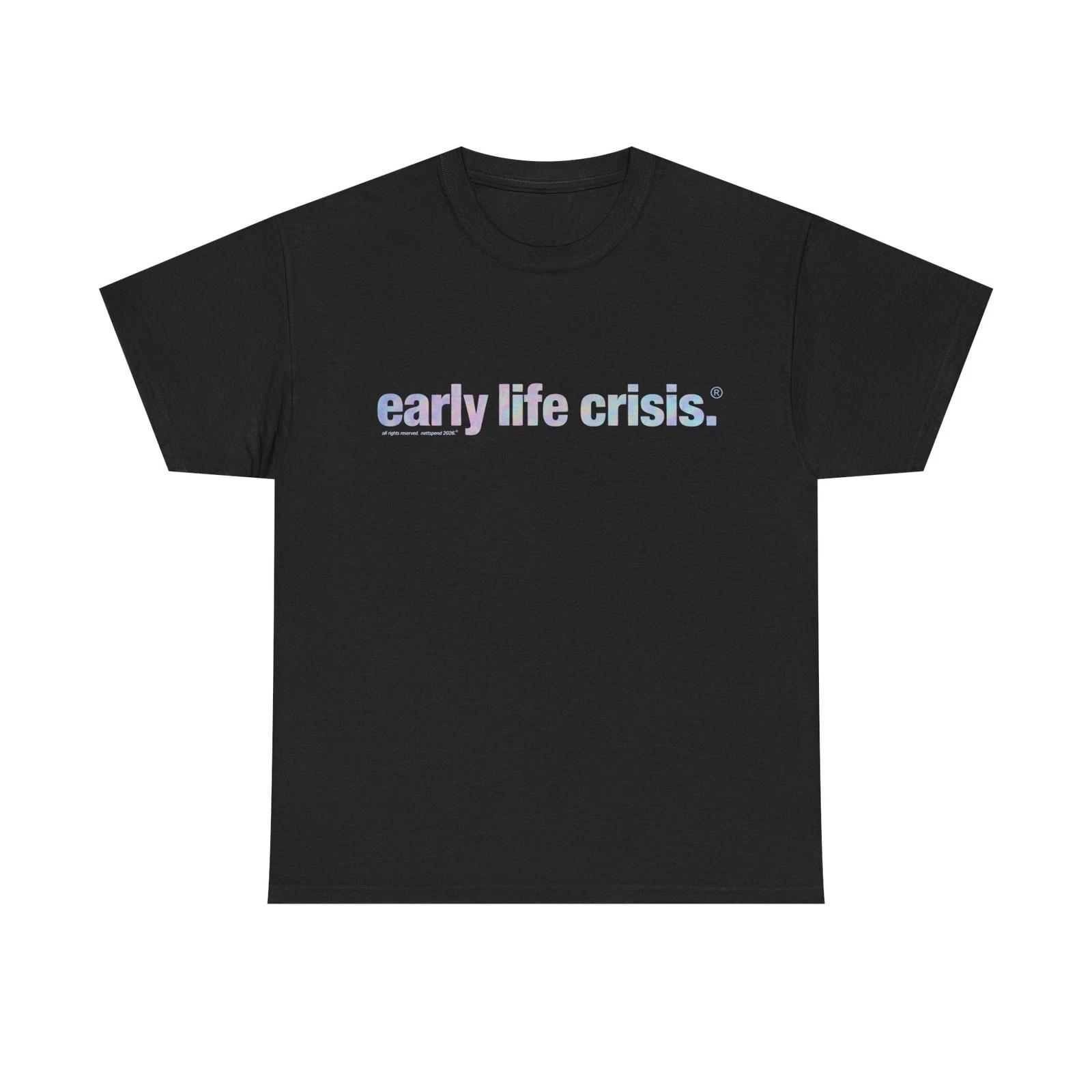Nettspend Early Life Crisis Holographic Logo Multicolor 1 Sided T Shirt XXXL