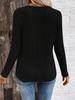 2025 Women's European & American Style V-neck Ribbed Casual Slim Fit Long Sleeve Autumn/Winter T-shirt