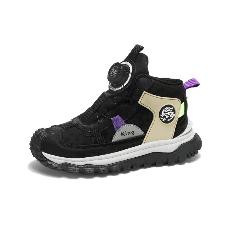 Fashion Green Children's Sports Shoes Knob Design High Top Sneakers Boys Girls Outdoor Non-slip Platform Sneakers Kids Trainers