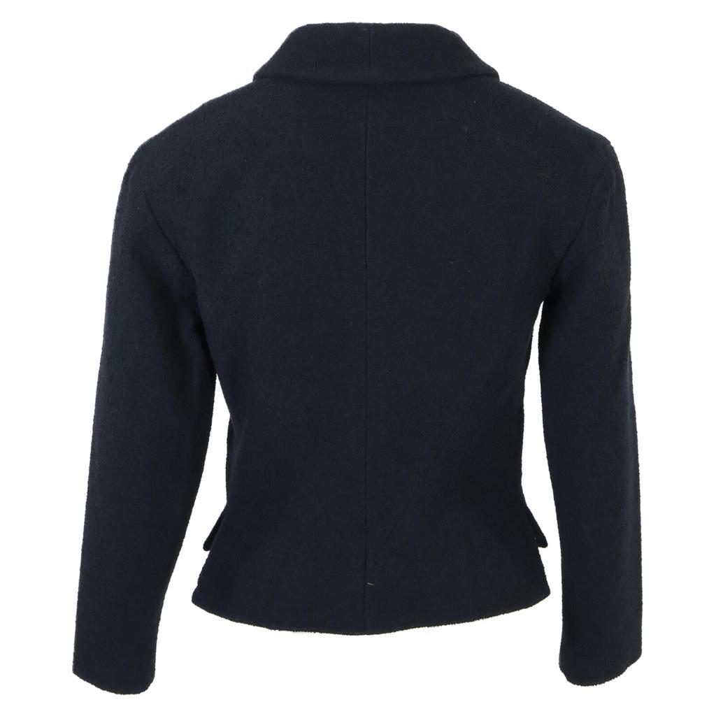 CHANEL [ ] 12C P42616V18196 Rhinestone Button Pile Jacket 36 blackUsed