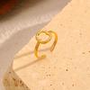 New Open Gold Circle Titanium Steel Ring 111 Non-fading Stainless Steel Ring High-end Jewelry Women