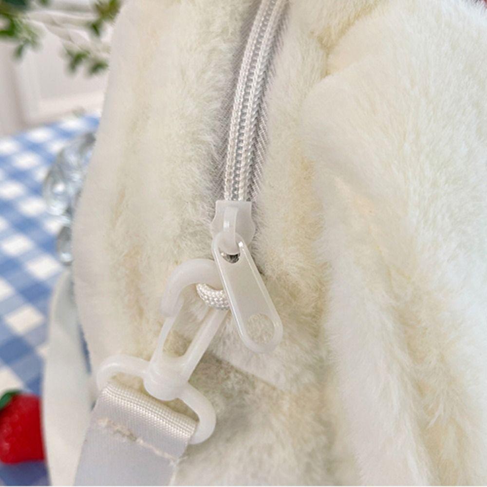Skolesekk Tegneserie Crossbody-veske Myntpung Plysjdukkeveske Gave Kanin Plysj Håndveske Barn