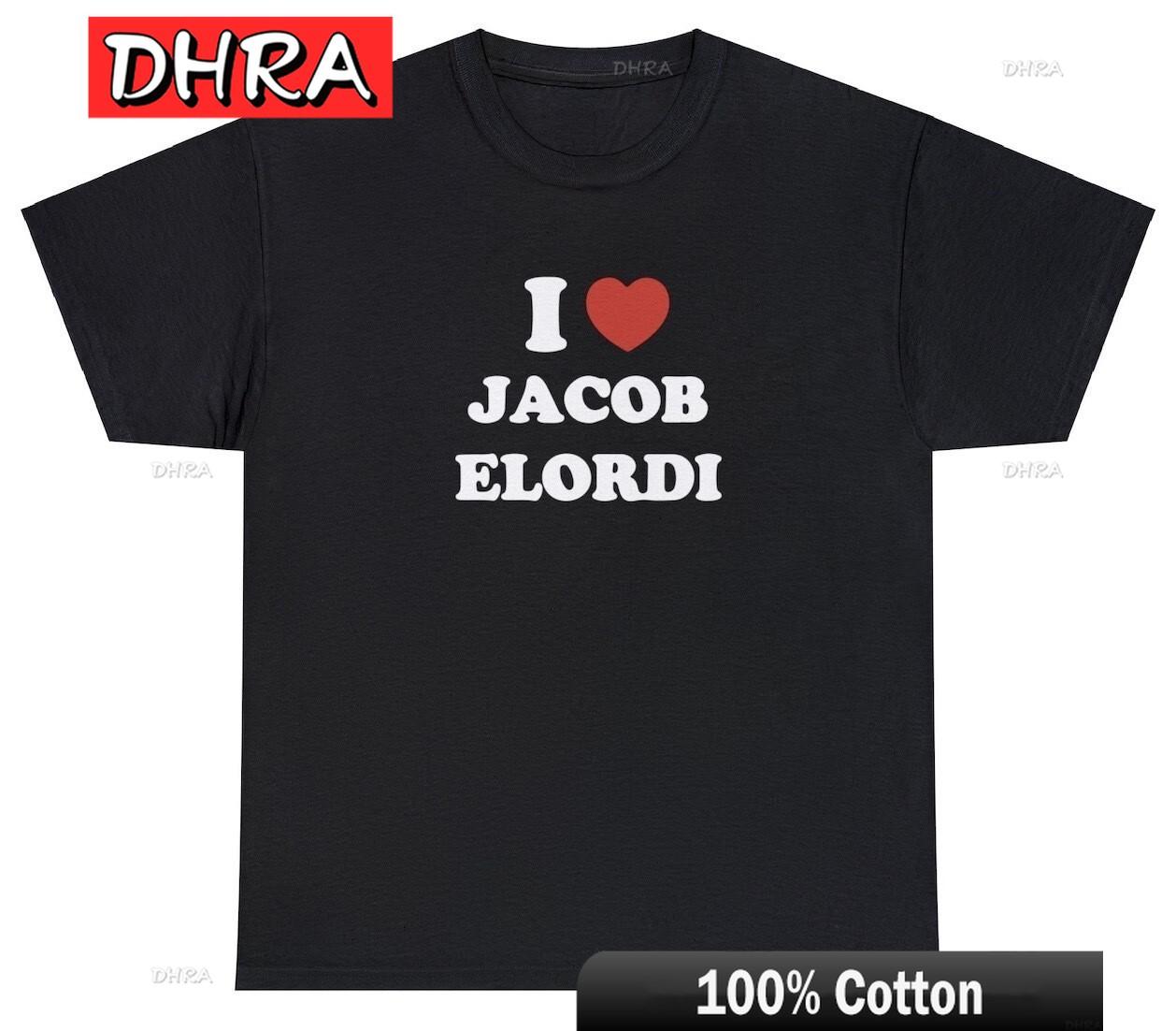 I Love Jacob Elordi Y2k T Shirt Funny Parody The Kissing Booth Gift Humor Tee Funny Urban Streetwear Tops Edgy Minimalist Retro S