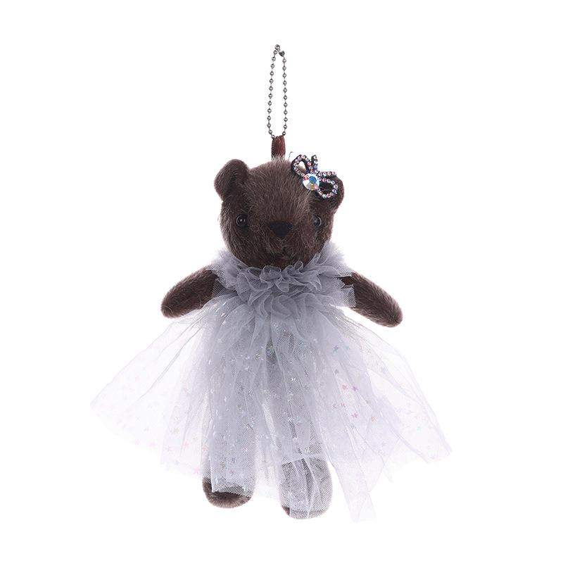 Adorable Wedding Bear Plush Toy Keyring and Bag Charm